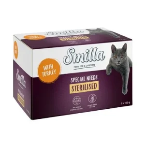 Smilla Sterilised en tarrinas 24 x 100 g - Pack Ahorro Pavo