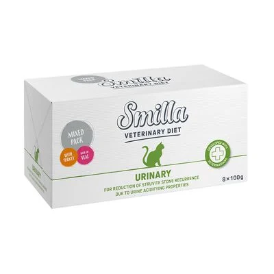 Smilla Veterinary Diet 8 x 100 g - Pack mixto Urinary: Pavo + ternera
