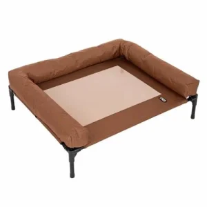 Sofá TIAKI Sun para perros L: 91 x 76 x 18 cm (L x An x Al), crema / marrón