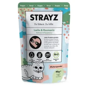 STRAYZ BIO Sopa 14 x 40 g Salmón ecológico y romero ecológico