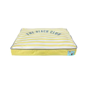Summer Vibes Cama Cojín Amarillo y Blanco para perros