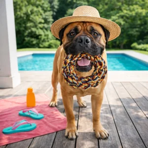 Summer Vibes Mordedor Anillo de Cuerda Juguete para perros
