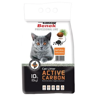Super Benek Active Carbon arena aglomerante con carbón activo 10 l (8 kg aprox)