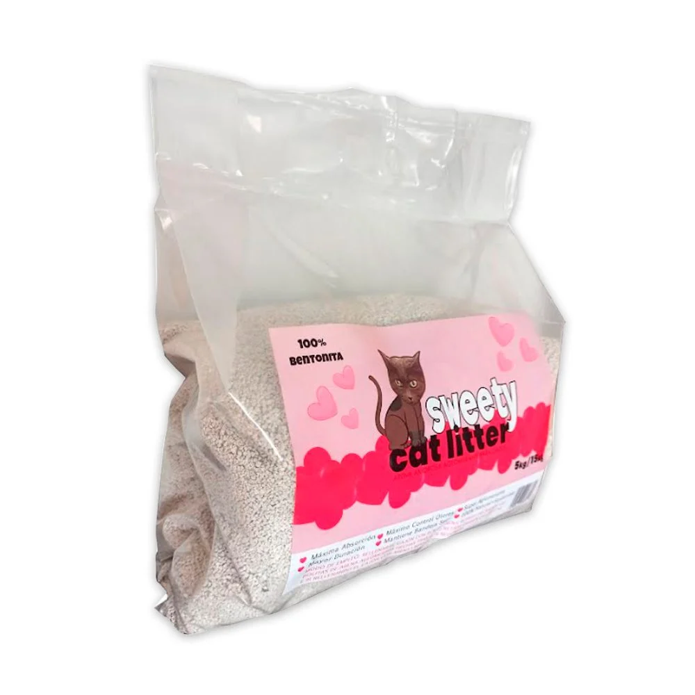 SWEETY CAT LITTER Arena Aglomerante para los Amorcitos Peludos de la Casa 5kg o Pack 4x5kg