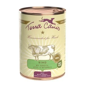 Terra Canis Classic 12 x 400 g - Pack Ahorro Vacuno con zanahoria, manzana y arroz integral