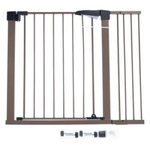TIAKI barrera para perros marrón con panel lateral 78 x 77 a 103 cm (Al x An)