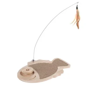 TIAKI pez de madera para rascar y jugar 36 x 26 x 4 cm (L x An x Al)