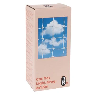 TIAKI Red protectora para gatos con red protectora reforzada, gris claro 2 x 1,5 m