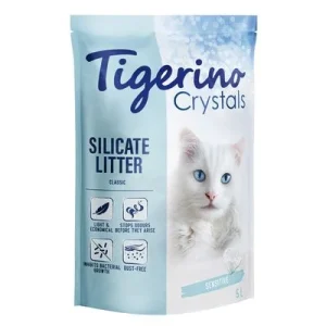 Tigerino Crystals Classic Sensitive arena absorbente sin olor 5 l