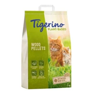 Tigerino Plantbased Pellets - madera natural, sin perfume arena para gatos 8 l (4 kg)