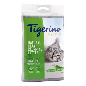 Tigerino Premium arena aglomerante con olor a hierba fresca