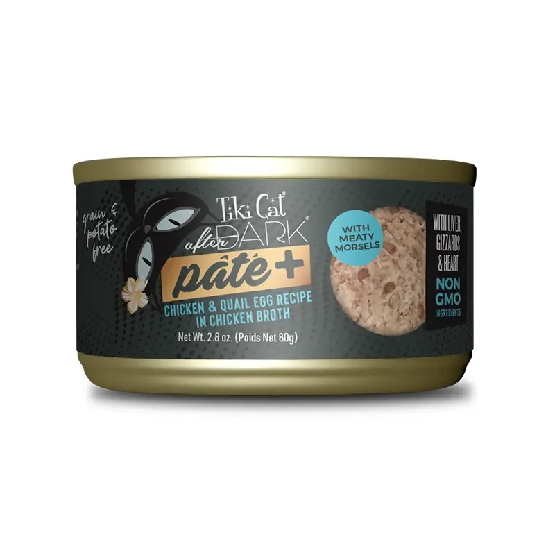 Tiki Cat After Dark Pate + Chicken y Quail Egg Wet Food 80 Gr