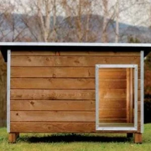TK-Pet Nevada Caseta de Madera Amarilla para perros