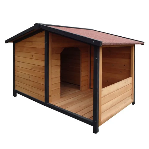 TK-Pet Rocky Caseta de Madera con Patio para perros - Image 2
