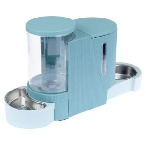 Tolva para pienso o agua TIAKI azul claro Comedero 1,3 kg + bebedero 3 l