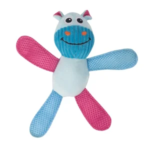 Tootoy! Chew Fetch It Hippo Azul y Rosa Peluche para perros