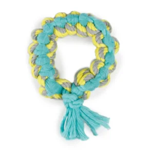 Tootoy! Chew Multi Ring Azul Mordedor de cuerda para cachorros