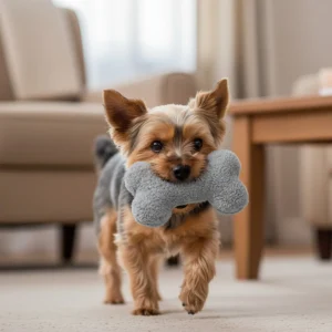 Tootoy! Hueso de Peluche con Sonido Gris para perros