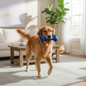 Tootoy! Hueso Portagolosinas de Goma Azul para perros