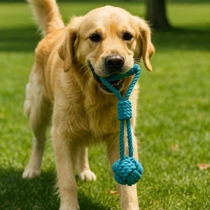 Tootoy! Modedor para Tirar de Cuerda con Pelota Azul para perros