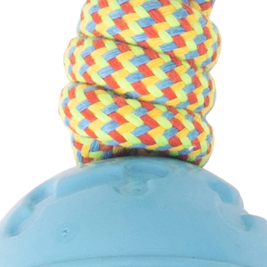 Tootoy! Pull Rope & Treatball Azul pelota con cuerda y portapremios para perros - Image 2