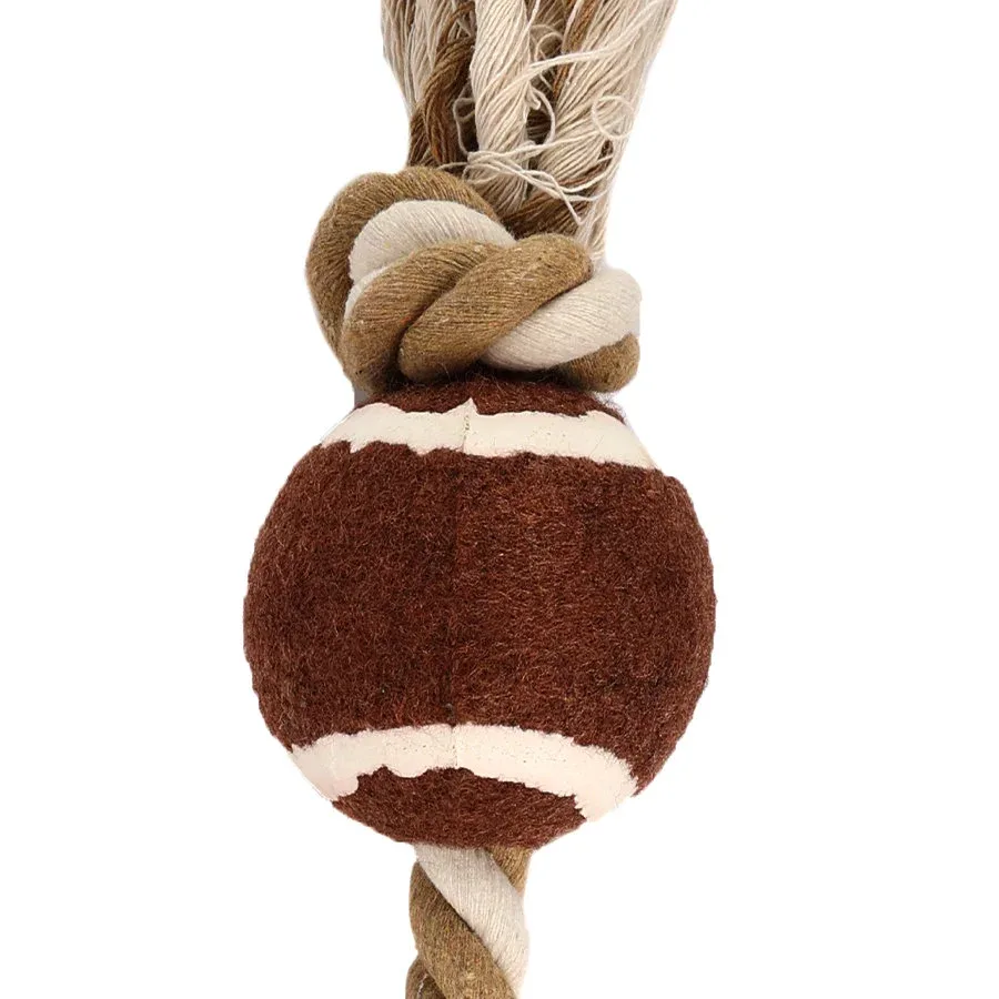 Tootoy! Pull RopeTennisball Natural pelota de tennis con cuerda para perros - Image 2