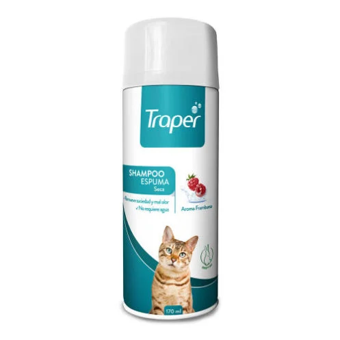 TRAPER | SHAMPOO ESPUMA SECA GATO