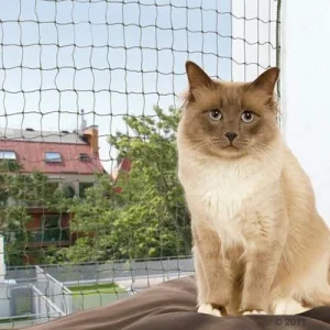 Trixie red protectora para gatos, color oliva, resistente 4 x 3 m