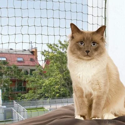 Trixie red protectora para gatos, color oliva, resistente 4 x 3 m