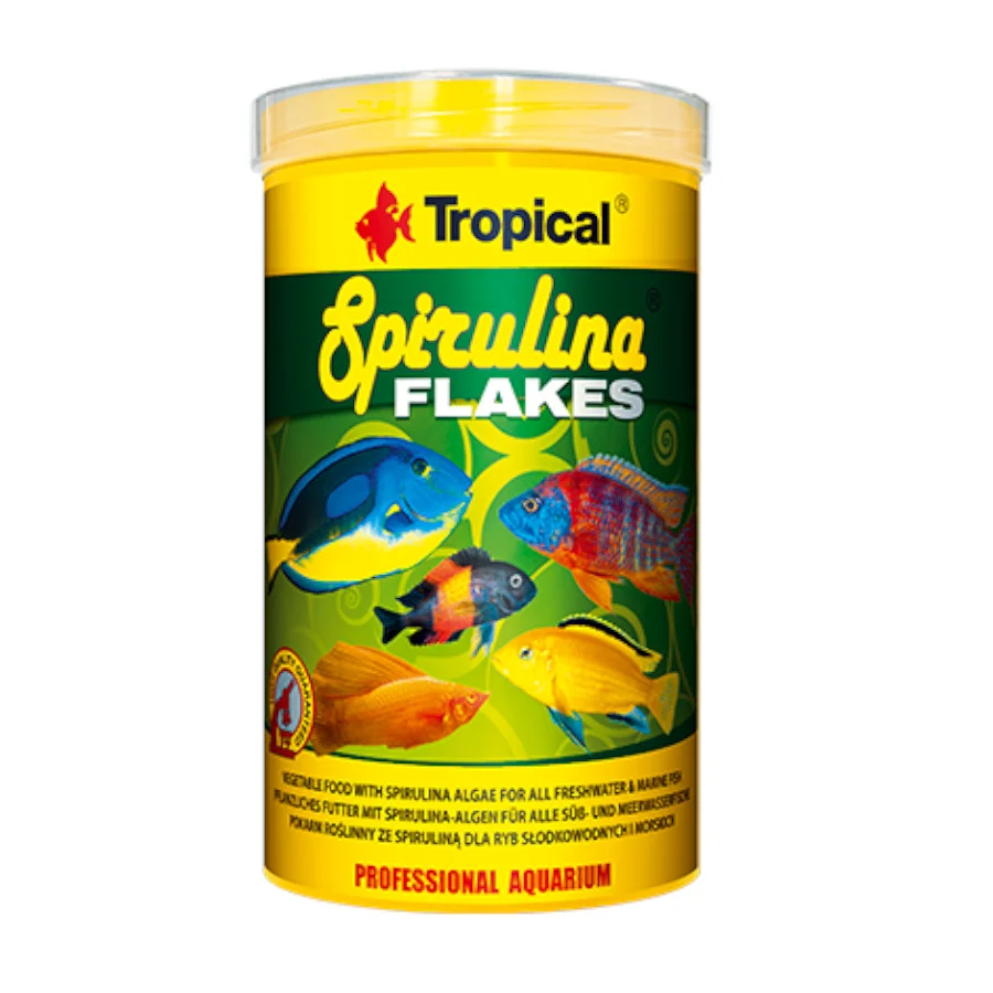 Tropical Spirulina escamas para peces