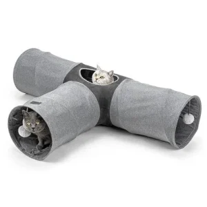 Túnel Lionto de 3 vías para gatos 80 x 120 x 30 cm (L x An x Al)