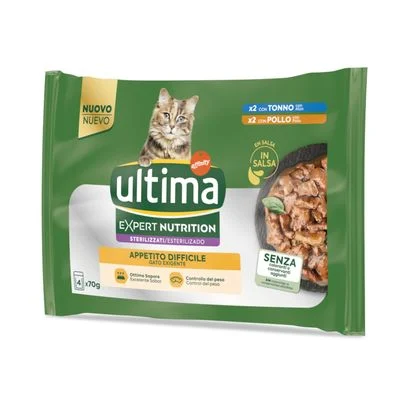 Ultima Cat Expert Nutrition Difficult Appetite atún y pollo 4 x 70 g