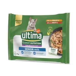 Ultima Cat Expert Nutrition Senior pollo y vacuno 4 x 70 g