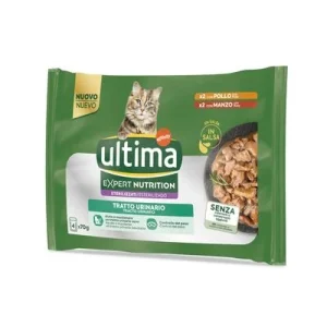 Ultima Cat Expert Nutrition Urinary pollo y vacuno 4 x 70 g