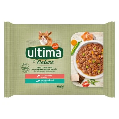 Ultima Cat Nature 12 x 85 g Salmón y bacalao