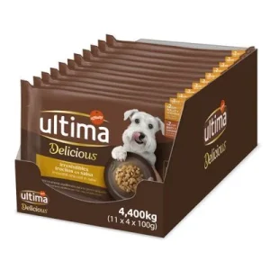 Ultima Delicious Adult Mini tiras en salsa 44 x 100 g Pollo y vacuno