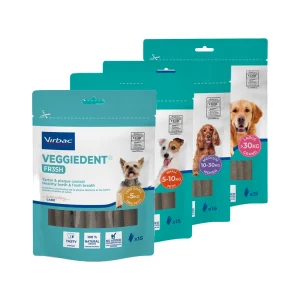 VeggieDent FR3SH Tiras masticables | Tira masticable baja en calorías para perros