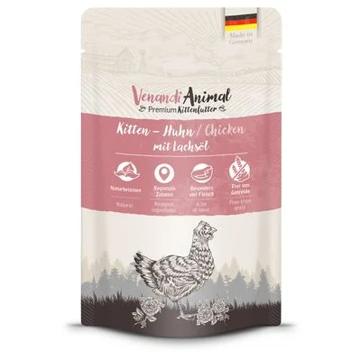 Venandi Animal Kitten 12 x 125 g Pollo con aceite de salmón