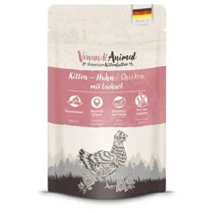 Venandi Animal Kitten 24 x 125 g - Pack Ahorro Pollo con aceite de salmón