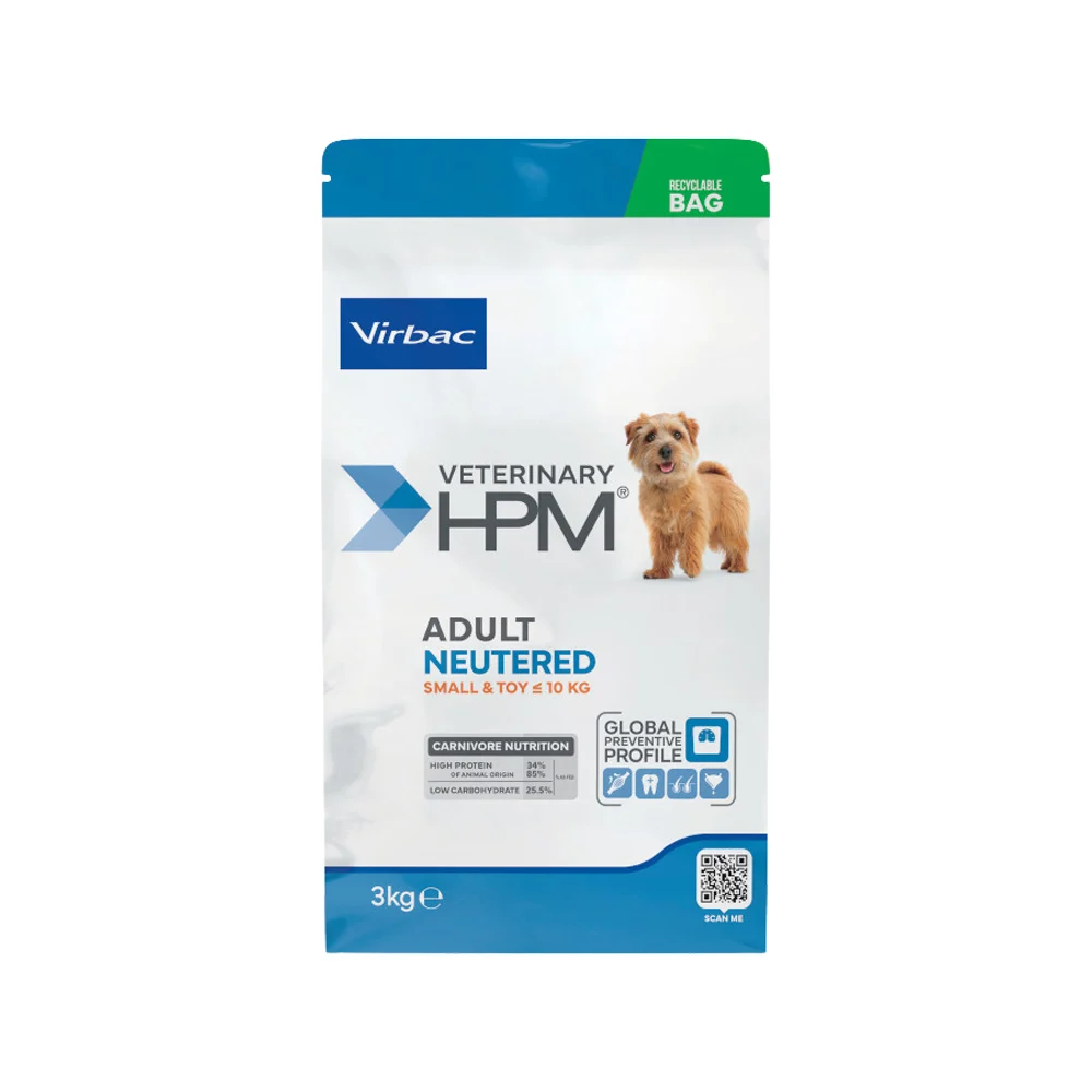 Veterinary HPM Adult Neutered Dog - Pequeños & Toy