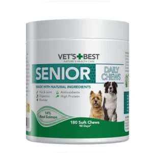 Vet's Best Senior Daily Chews Salmón 400 g (180 comprimidos masticables)