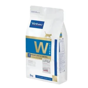 Virbac W2 Veterinary HPM Weight Loss and Control para gatos 3 kg