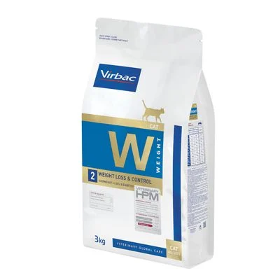 Virbac W2 Veterinary HPM Weight Loss and Control para gatos 3 kg