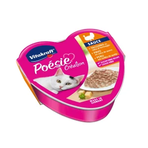 Vitakraft Poésie comida húmeda en salsa con pavo y salsa de queso