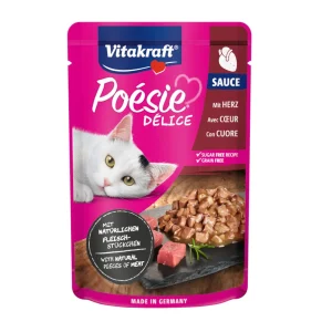 Vitakraft Poésie Pouch trocitos de corazón en salsa