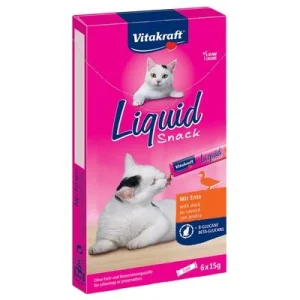 Vitakraft snack líquido con pato y ß-glucanos para gatos 6 x 15 g