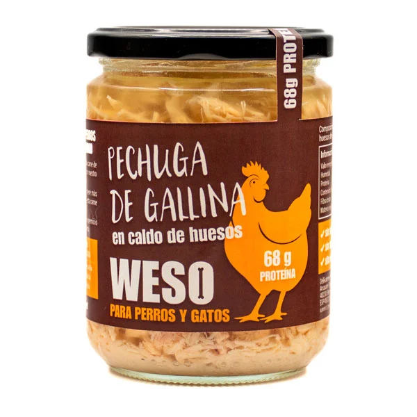 Weso Pechuga de Gallina en caldo de huesos 400 ml