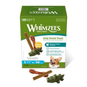 Whimzees by Wellness - Pack Mixto Tamaño S: para perros pequeños (7 - 12 kg, 56 snacks)