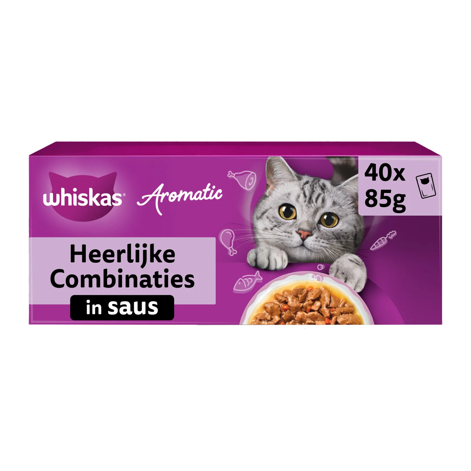 Whiskas 1+ Deliciosas Combinaciones en Salsa