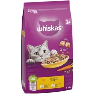 Whiskas 1+ años para gatos - Pack Ahorro Adult con pollo (2 x 3,8 kg)